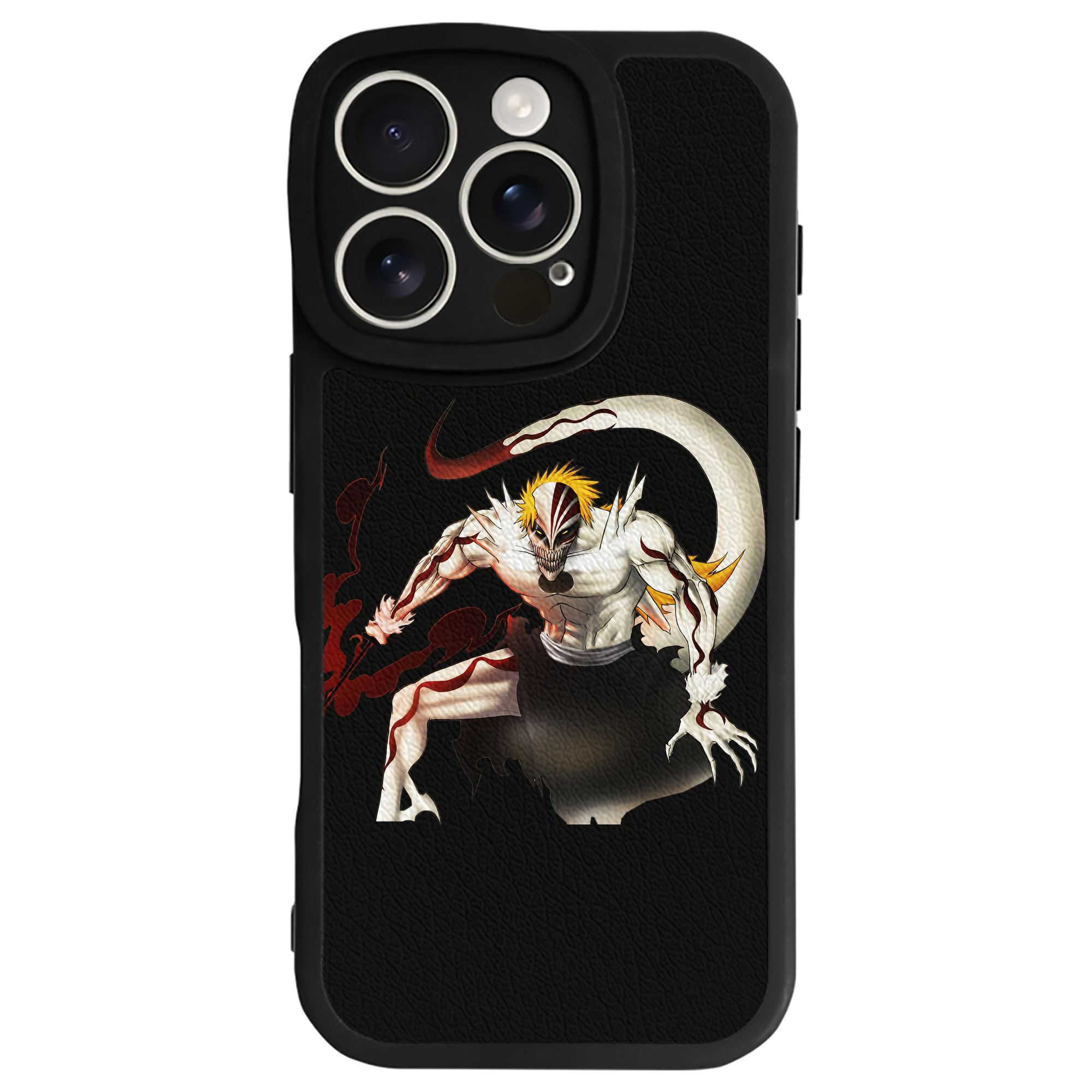 （画像用） ブリーチ 黒崎一護（くろさき いちご）BLEACH Kurosaki Ichigo 【iPhone 16シリーズ対応】シリコンスマホケース（レザー調） 材質：シリコン